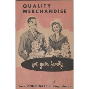 Vintage 1954 Consumers Trading Stamp Catalog Quality Merchandise Booklet Retro